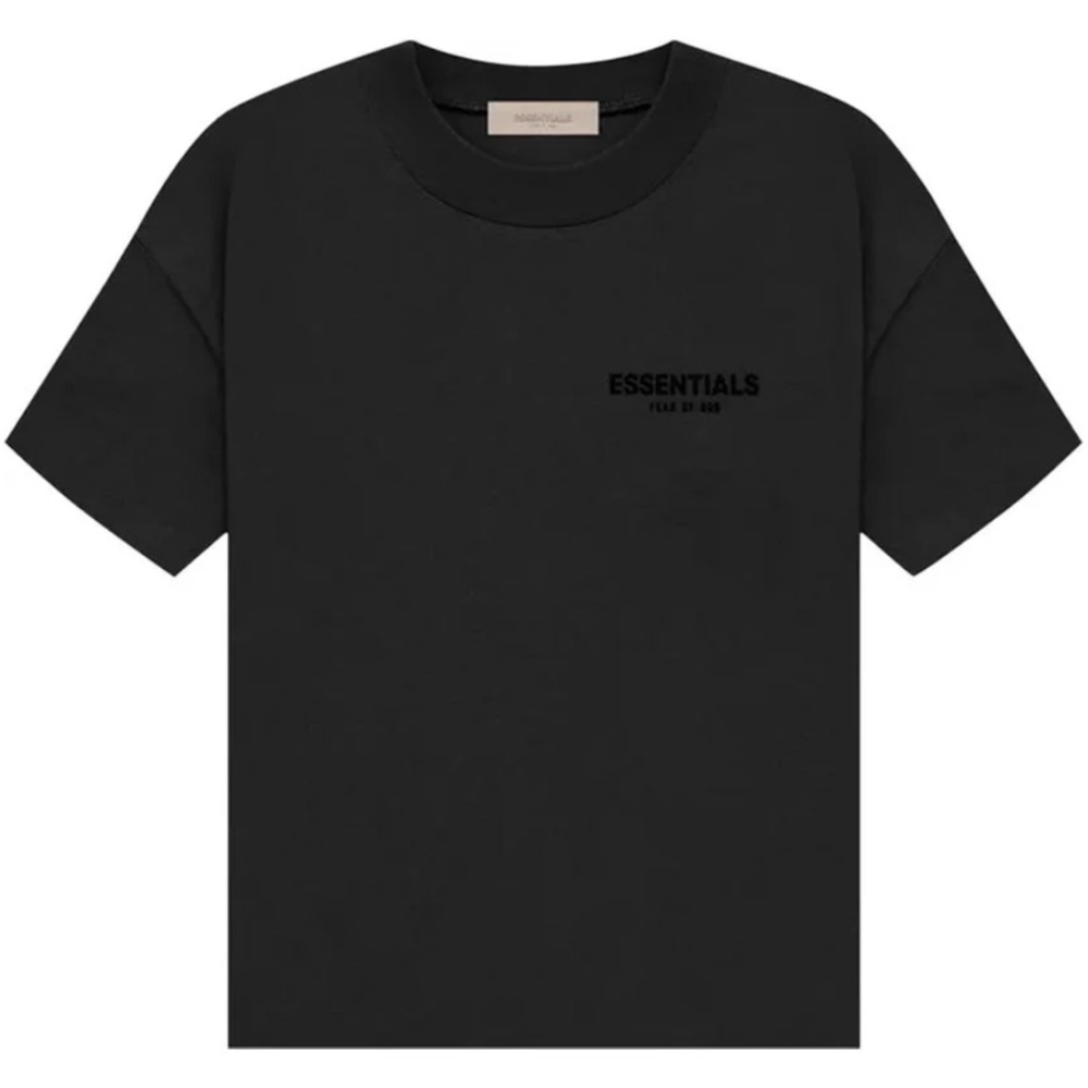 NWT ESSENTIALS FEAR OF GOD FOG BLACK STRETCH LIMO T-SHIRT SZ MENS MEDIUM